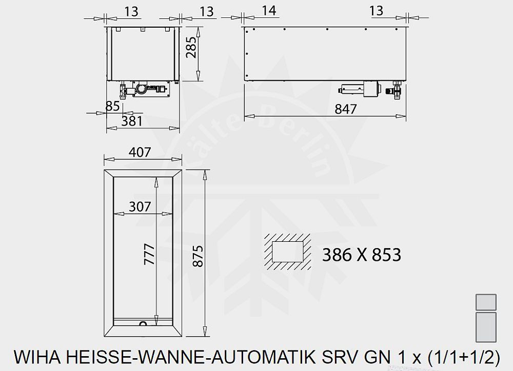Bild 2: Wiha Einbau Bain Marie Automatik SRV GN 1/1 +1/2