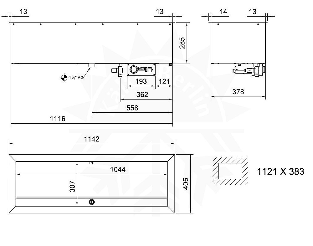 Bild 2: Wiha Einbau Bain Marie Automatik SRV GN 2/1 L