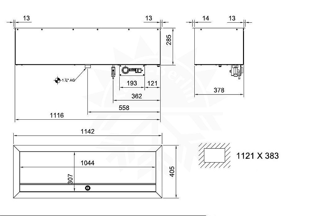 Bild 2: Wiha Einbau Bain Marie Profi SRV GN 2/1 L