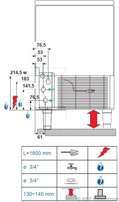 Bild 2: KBS Press Flake Eisbereiter KFP 85 L (einbaufähig)