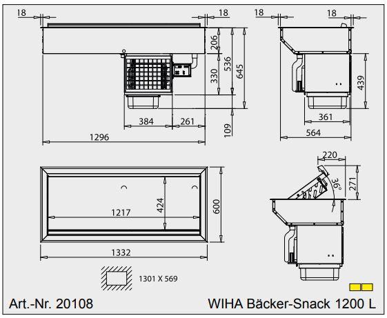 Bild 2: Wiha Kühlwanne Bäcker Snack 1200 L
