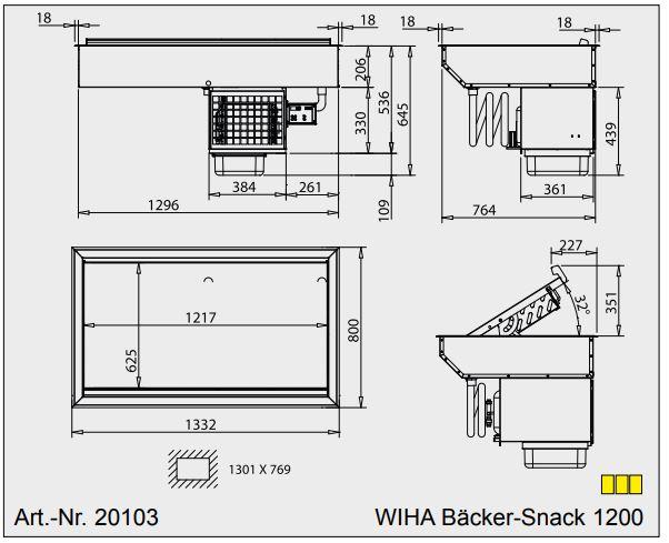 Bild 2: Wiha Kühlwanne Bäcker Snack 1200