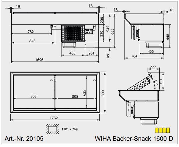 Bild 2: Wiha Kühlwanne Bäcker Snack 1600 D (2 Verdampfer)