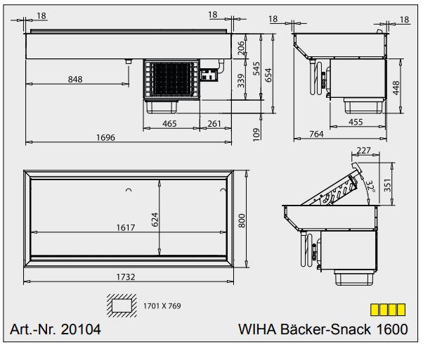 Bild 2: Wiha Kühlwanne Bäcker Snack 1600