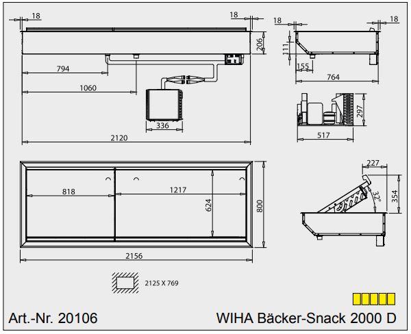 Bild 2: Wiha Kühlwanne Bäcker Snack 2000 D (2 Verdampfer)