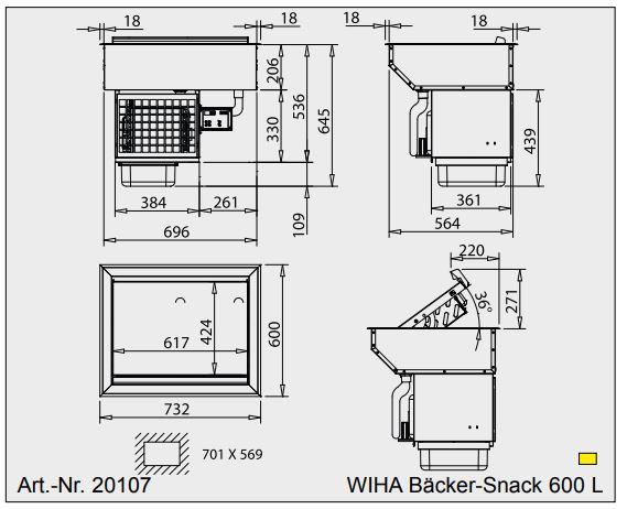 Bild 2: Wiha Kühlwanne Bäcker Snack 600 L