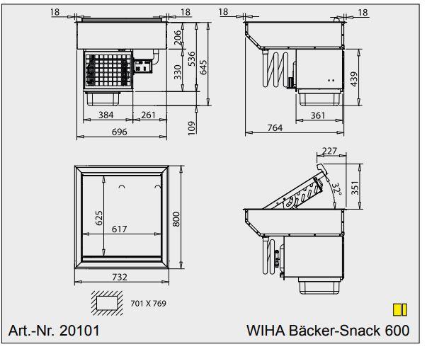 Bild 2: Wiha Kühlwanne Bäcker Snack 600