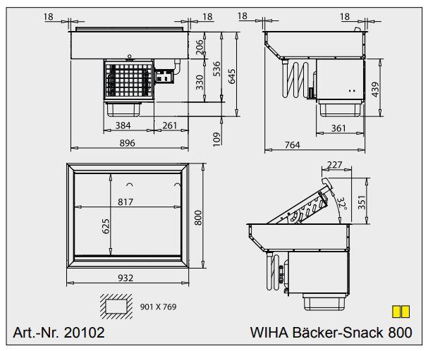 Bild 3: Wiha Kühlwanne Bäcker Snack 800