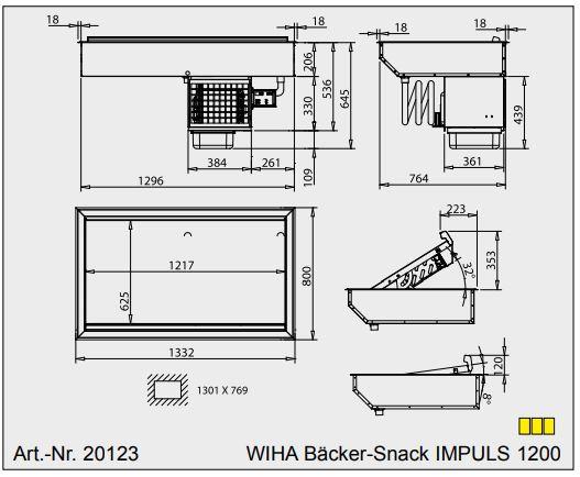 Bild 4: Wiha Kühlwanne Bäcker Snack IMPULS 1200