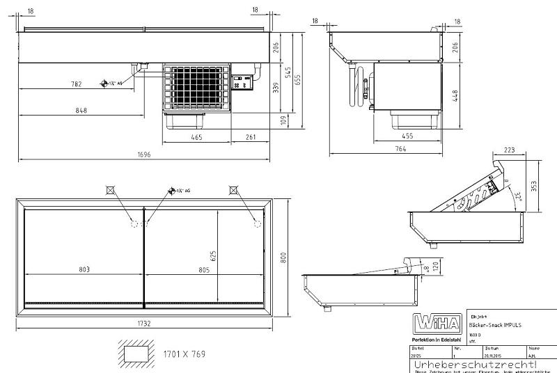 Bild 4: Wiha Kühlwanne Bäcker Snack IMPULS 1600 D (2 Verdampfer)