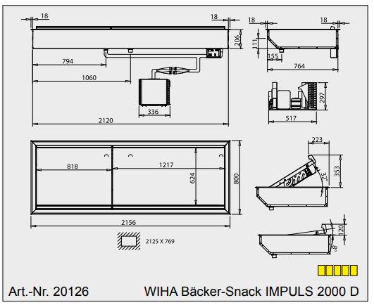 Bild 4: Wiha Kühlwanne Bäcker Snack IMPULS 2000 D (2 Verdampfer)