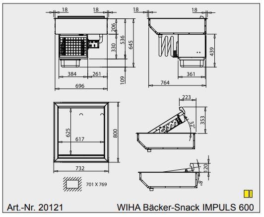 Bild 4: Wiha Kühlwanne Bäcker Snack IMPULS 600