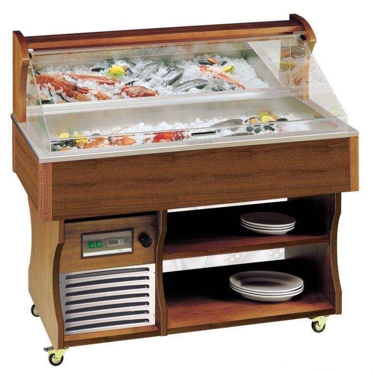 Bild 1: KBS Fischbuffet Bahia 4 Nussbaum dunkel