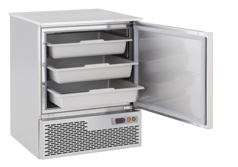 Bild 1: KBS Edelstahl Fisch-Gewerbekühlschrank Untertisch UT 125 KF