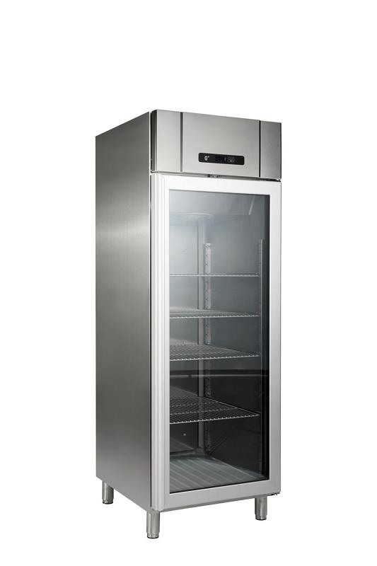 Bild 1: Gram G+ COMPACT GR600 G S - Edelstahl-Kühlschrank mit Glastür