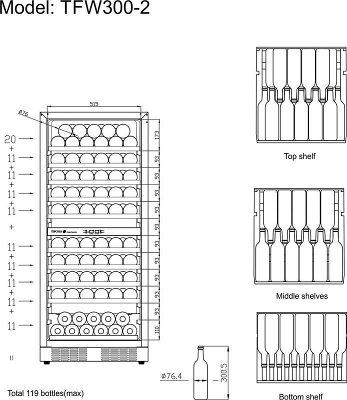 Bild 4: Nordcap 2-Zonen Weinlagerschrank WK275-2