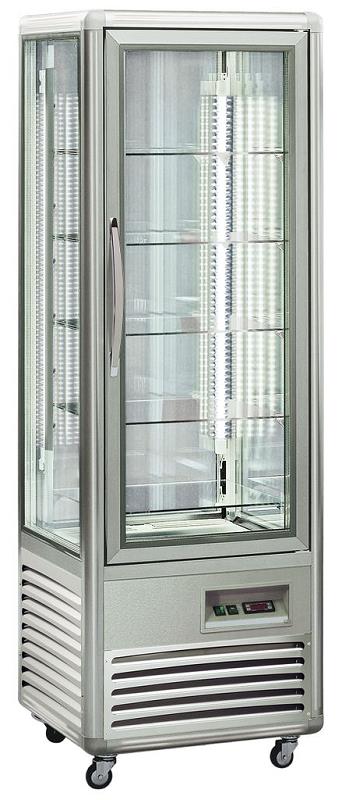 Bild 1: KBS Panoramavitrine Snelle 351 G LED Silber mit 5 Rosten