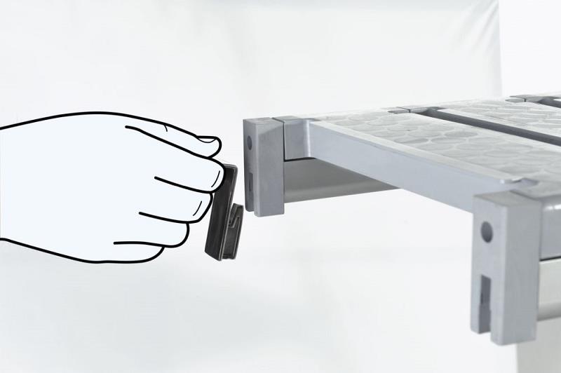 Bild 5: Regaleinrichtung L-förmig für KBS Kühlzelle EVO80-08