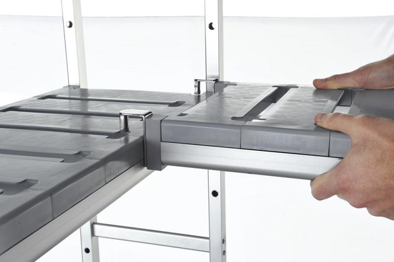 Bild 6: Regaleinrichtung L-förmig für KBS Kühlzelle EVO80-08