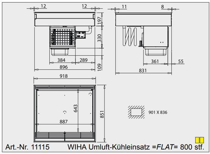 Bild 4: Wiha Umluftkühleinsatz FLAT GRANIT 800