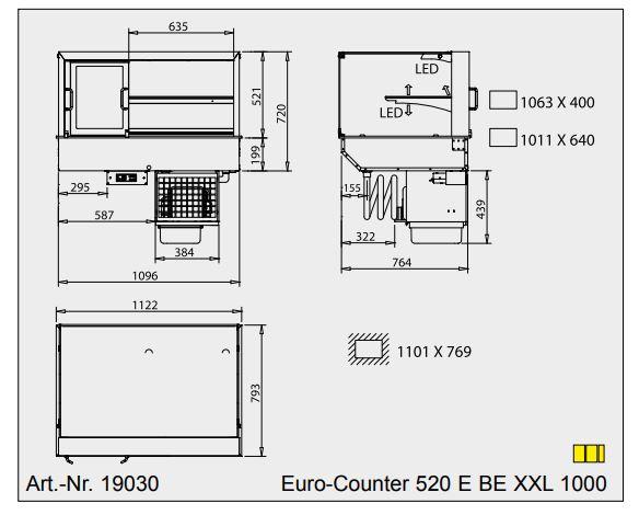 Bild 5: Wiha Kühlvitrine Euro-Counter 520 E BE XXL 1000