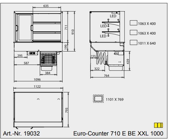Bild 5: Wiha Kühlvitrine Euro-Counter 710 E BE XXL 1000