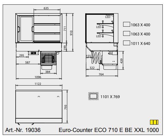 Bild 5: Wiha Kühlvitrine Euro-Counter ECO 710 E BE XXL 1000