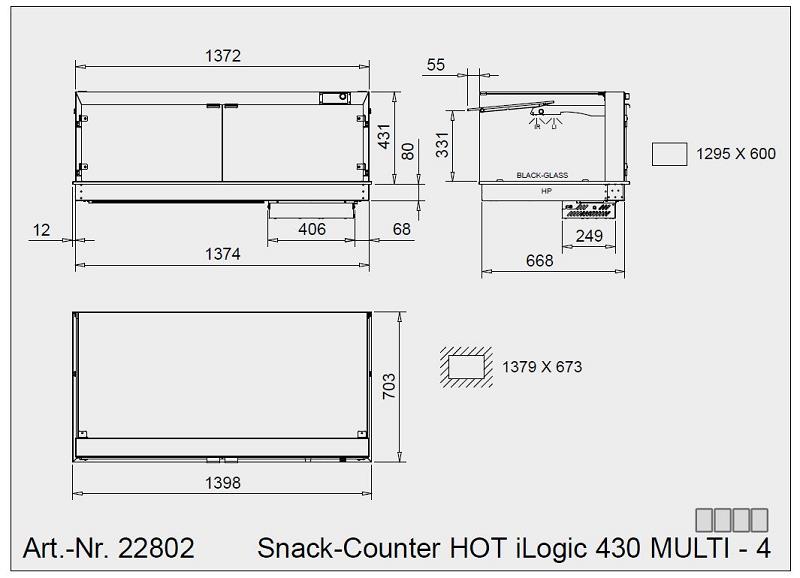 Bild 6: Wiha Warmhaltevitrine Snack Counter HOT iLogic 430 Multi 4