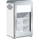 Esta Edelstahl Tiefkühlschrank mit Glastür SMART 3N