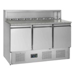 Tefcold Pizzakühltisch GN1/1 PT930 – 3 Türen