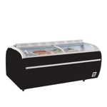 Tefcold Supermarkt-Gefriertruhe in Schwarz TWIN 220B-F