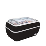 Tefcold Supermarkt-Gefriertruhe in Schwarz TWIN HEAD B-F