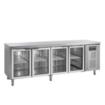 Tefcold Kühltisch GN1/1 CK7410G – 4 Glastüren