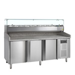 Tefcold Pizzakühltisch inkl. Kühlaufsatz PT1300 + GVC38-200